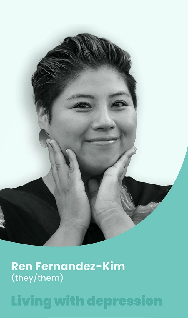 Ren Fernandez-Kim (they/them), an individual living with depression